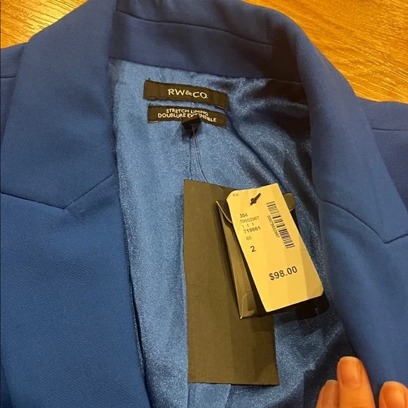 RW&CO. Women's Royal Blue Blazer - Picture 2 of 4